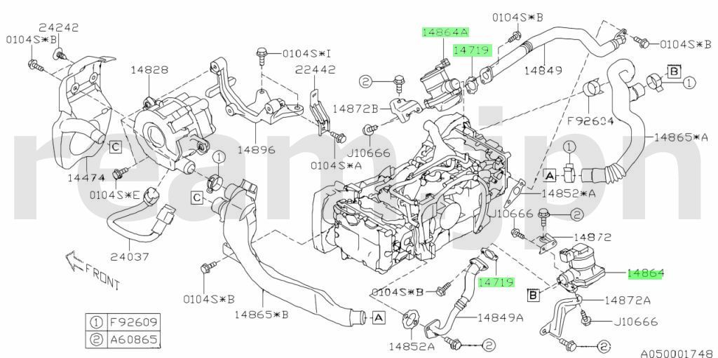 新品 スバル純正 インプレッサ 2次エアコンビバルブ エア