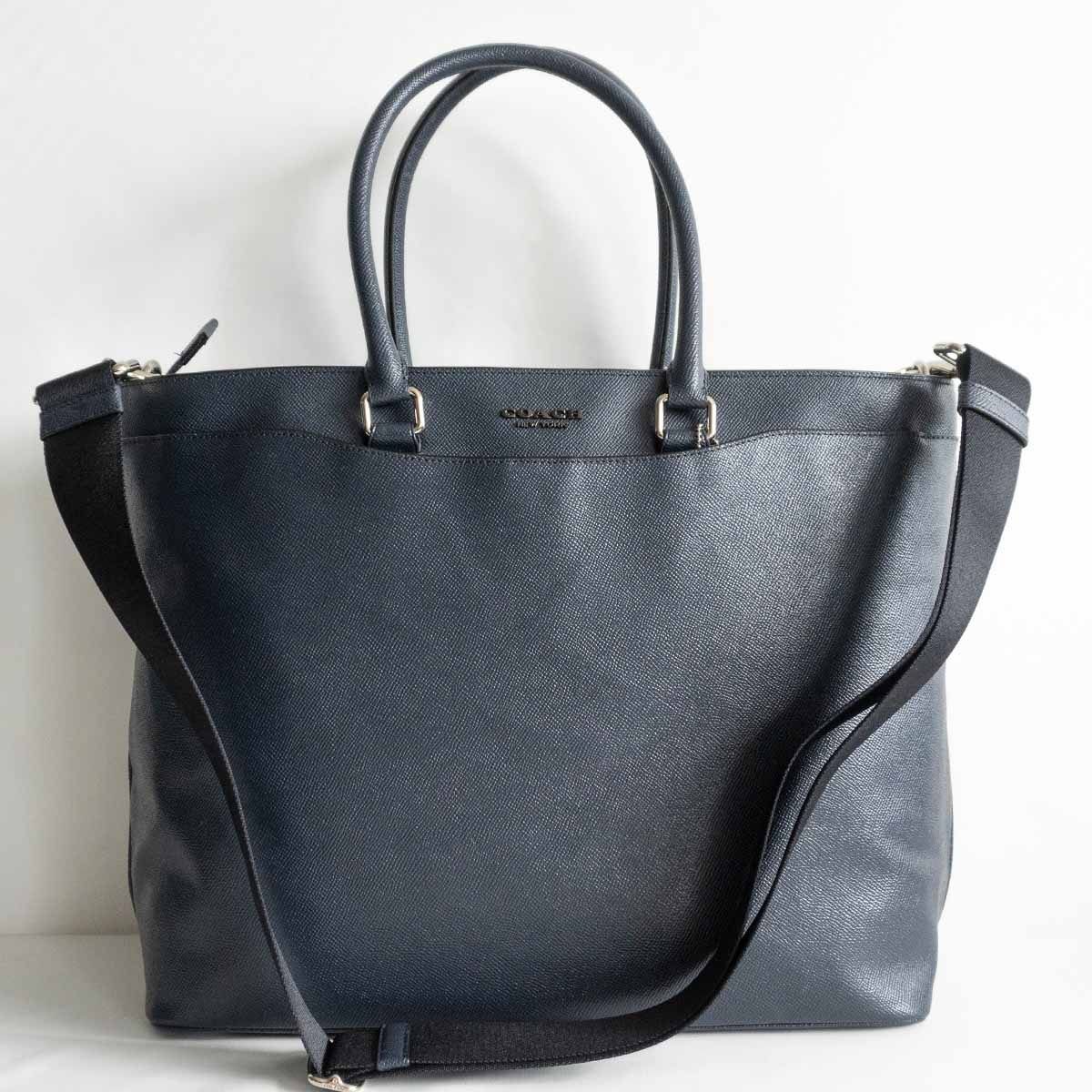 美品】COACH【F84630/2WAY ベケット レザー トートバッグ】 ネイビー ビジネスバッグ コーチ 2409372 - メルカリ