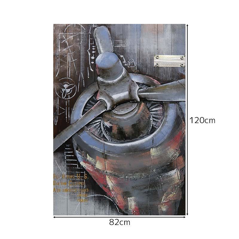 絵画 アートパネル 油絵 立体絵 3D絵 レトロ ブリキ看板 大判