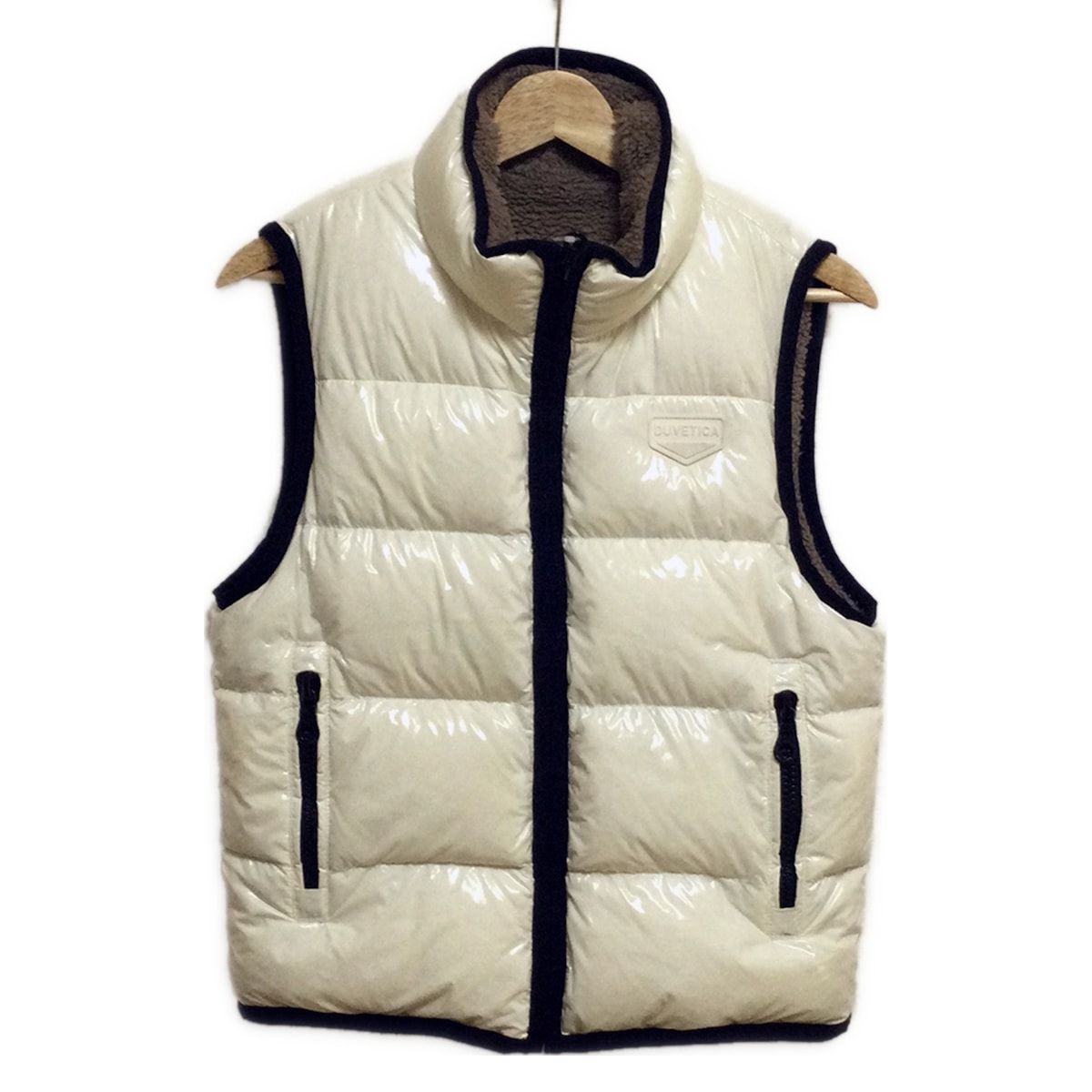 ☘️DUVETICA フード付きダウンベスト ベージュサイズ40