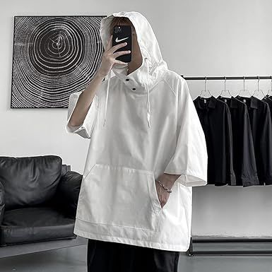 パーカー メンズ フード パーカー Tシャツ 夏服 七分袖 無地 大きいサイズ プルオーバーパーカー スウェット カジュアル ゆったり フーディー トレーナー 長袖 柔ら おしゃれ ジャケット 春