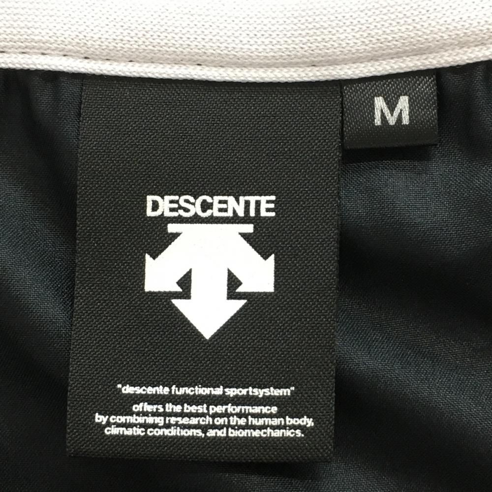 【超美品】デサント スニード 黒×白 薄手 ロゴプリント メンズ M ゴルフウェア DESCENTE