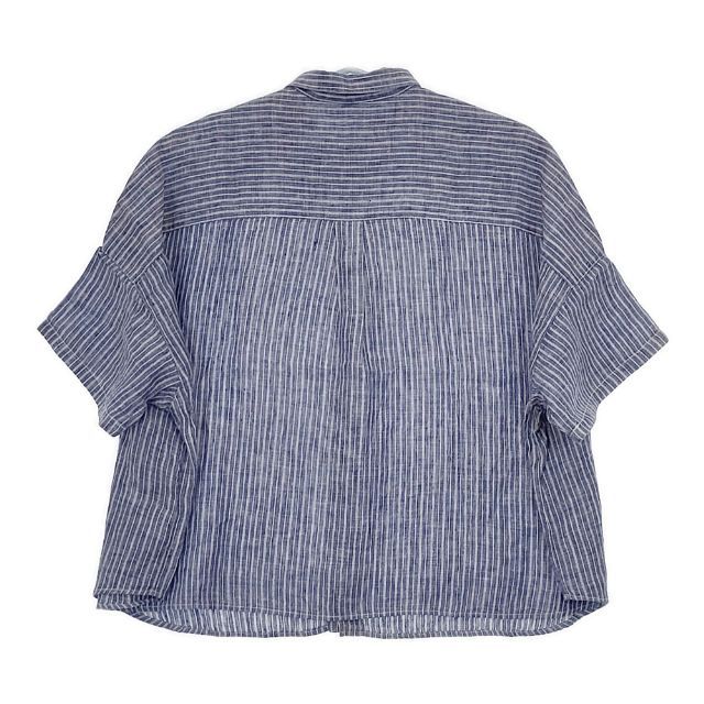 nest Robe ジャケット＆ストライプブラウス しーた nest Robe 01172-1189 リネンストライプ 半袖 ブラウス シャツ