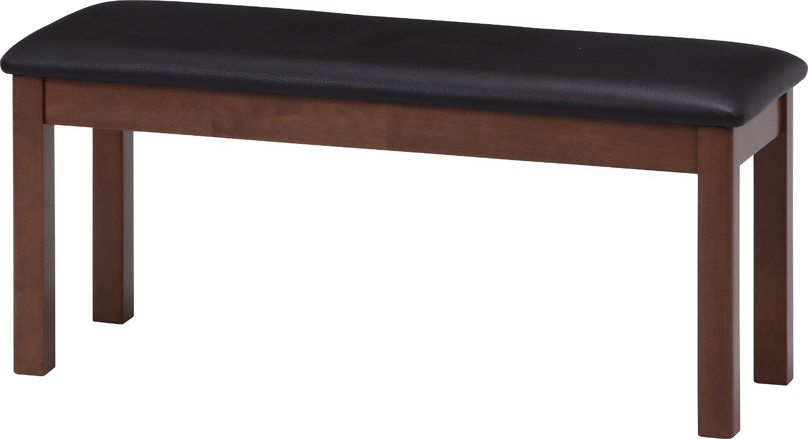 【新着商品】ダイニングベンチ 2人掛け 幅95×奥行35×高さ43cm ブラウン 不二貿易 天然木 合皮 床に傷がつきにくい 組立商品 モルト 98819