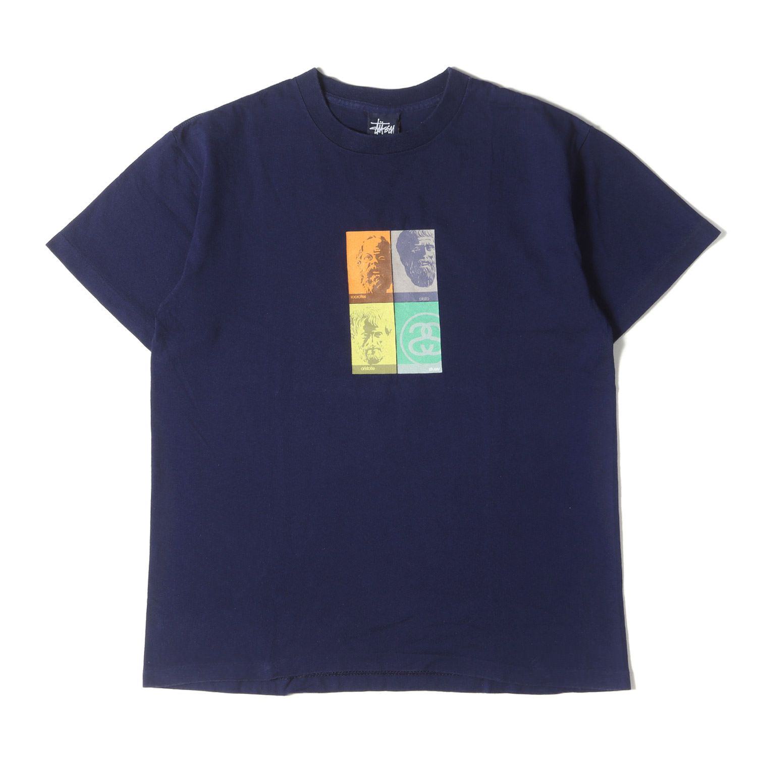STUSSY ステューシー Tシャツ サイズ:M / 90s OLD STUSSY 紺タグ 偉人 
