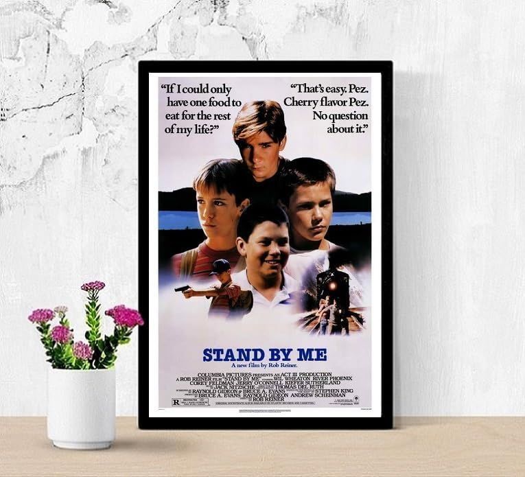 フレーム付-黒-】 映画ポスター スタンドバイミー STAND BY ME