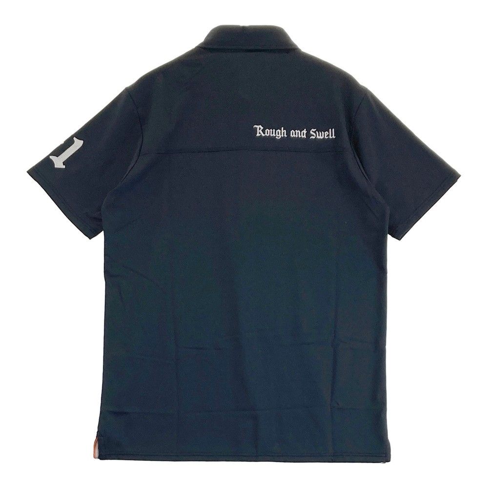 【新品】ラフアンドスウェル ブラック メンズ 半袖 ポロシャツ S サイズ：S ROUGH&SWELL ラフアンドスウェル 半袖ポロシャツ ボタン