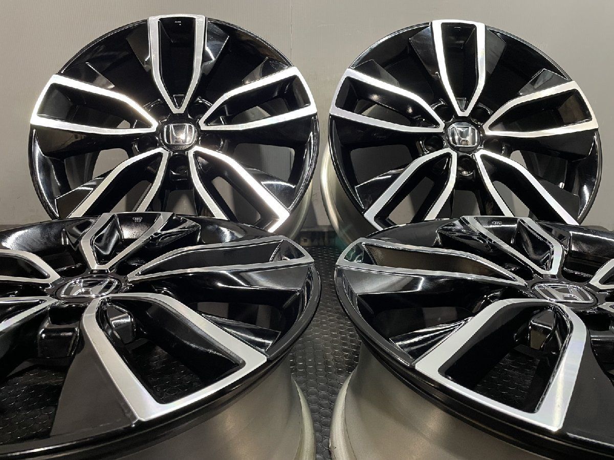 新車外し HONDA ホンダ ヴェゼル 純正ホイール ENKEI製 18インチ 4本 7.5J5HPCD114.3 55 ブラポリ MHA614