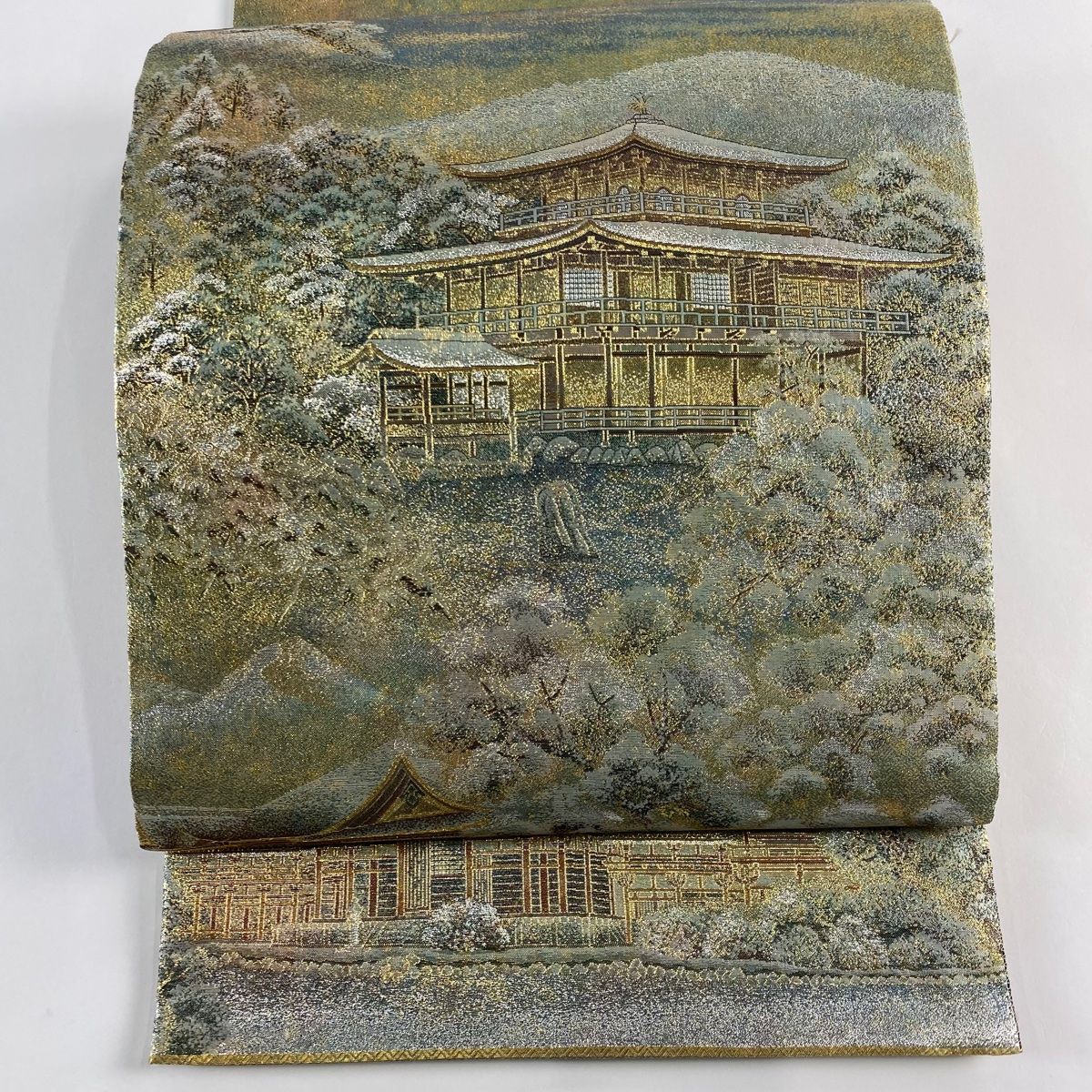 徳川美術館秘蔵 紫式部源氏物語名鑑 金糸 箔 金色 徳川美術館秘蔵 紫式部源氏物語名鑑 金糸 箔 金色 丸帯 名品 琳派流水