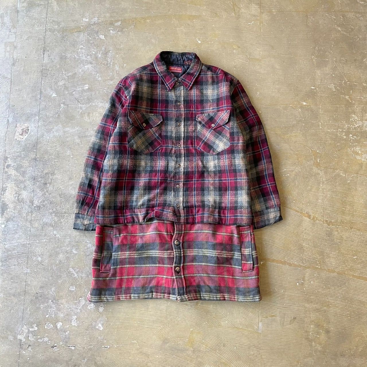 LONG WOOL CHECK SHIRTS UT-2502-140