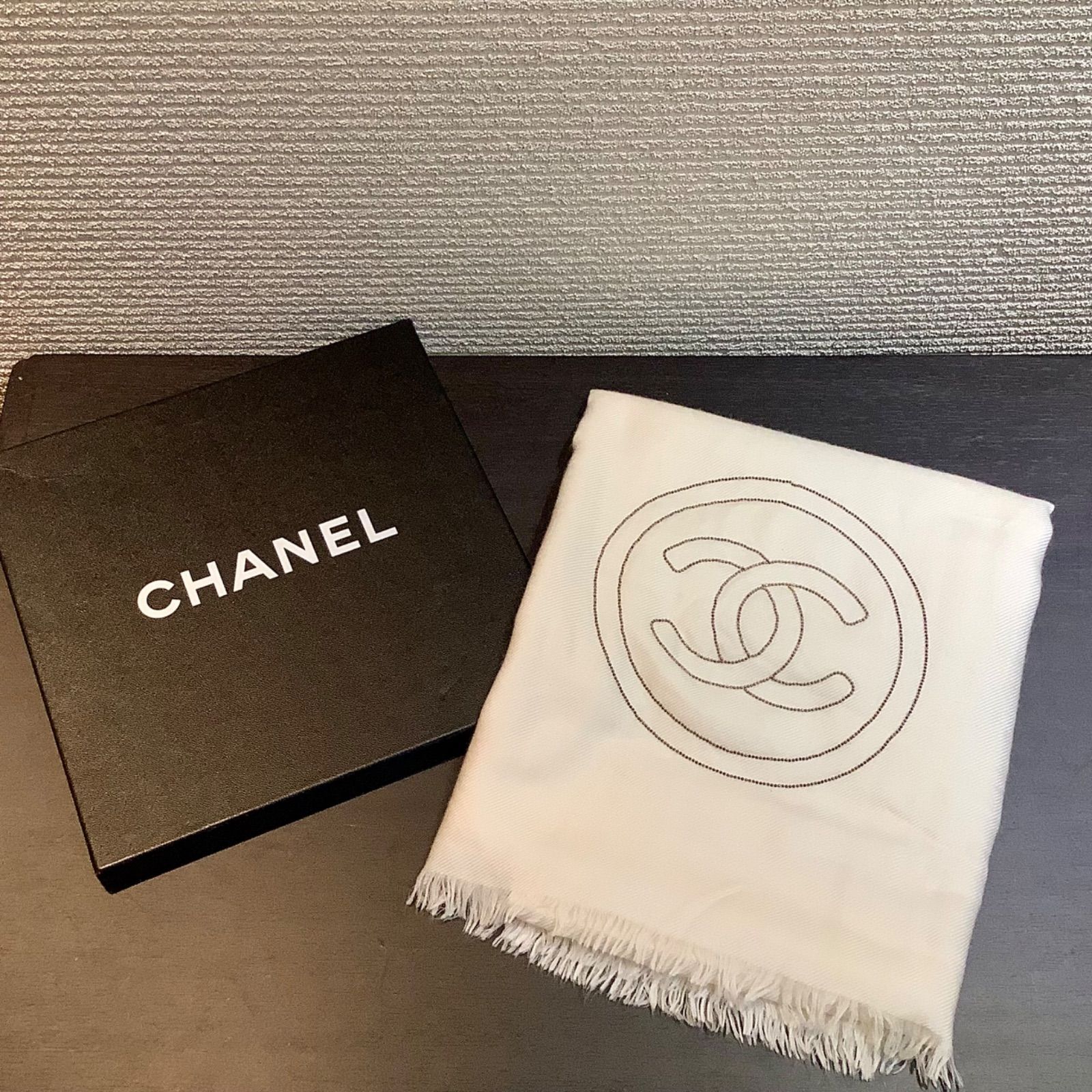 シャネル CHANEL ブリオンチェーン ココマーク 大判 ストール