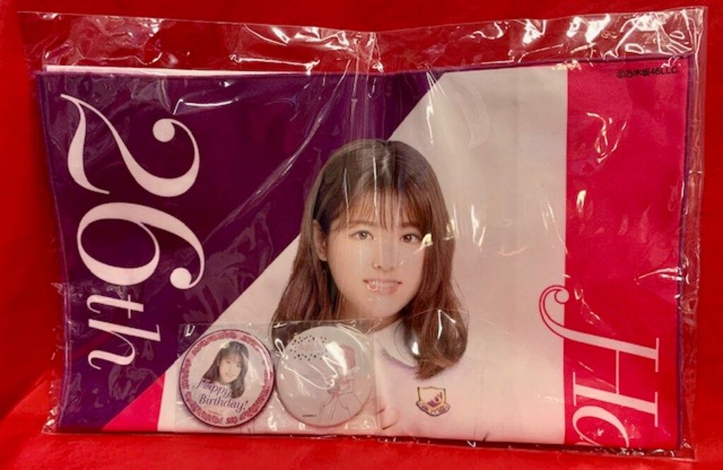 乃木坂46 2018年8月度 松村沙友理 生誕記念フェイスタオル＆缶