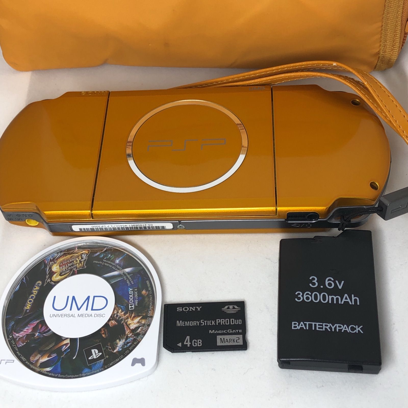 美品】PSP-3000 イエロー 本体+バッテリー+メモリー付き - SHOW WHAT'S