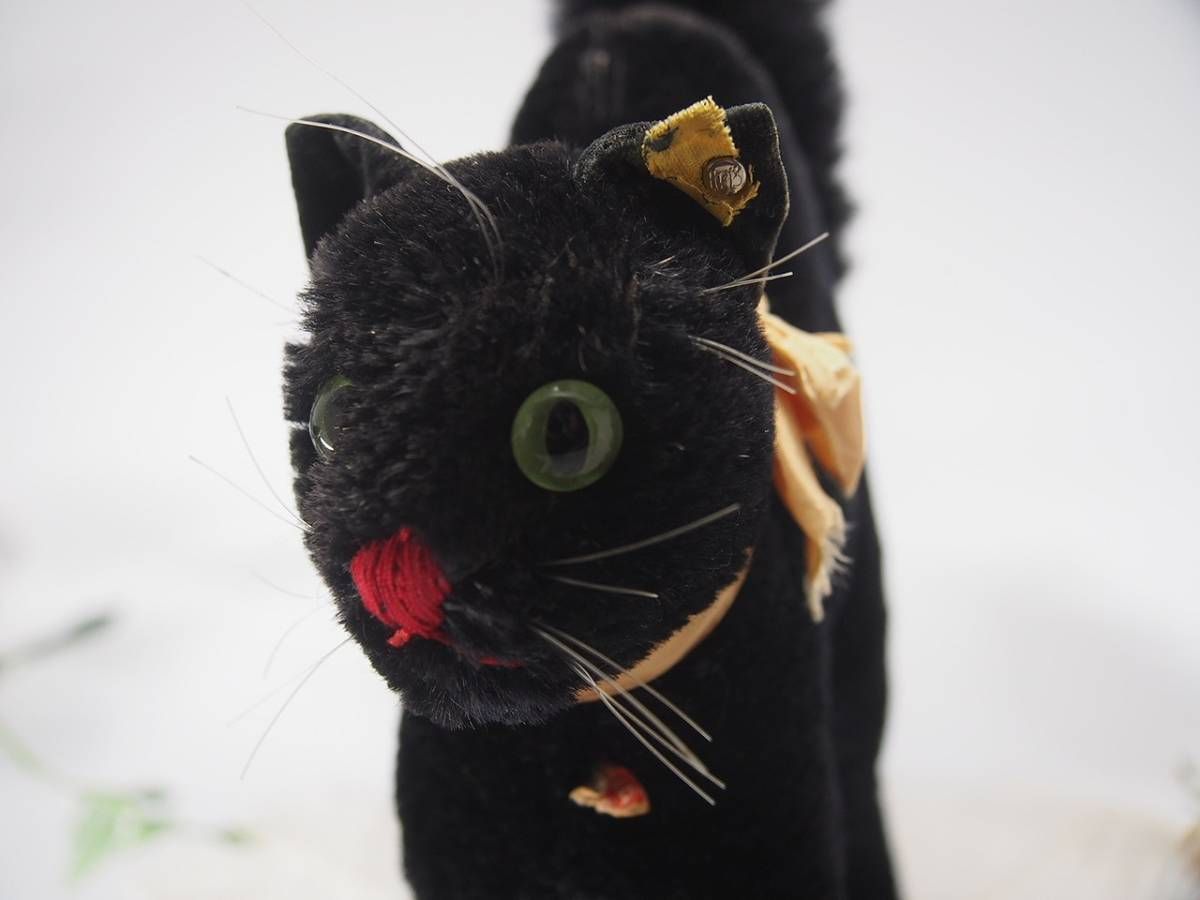 シュタイフ☆Black Tom Cat 22cm☆ブラックトムキャット/黒猫 - メルカリ