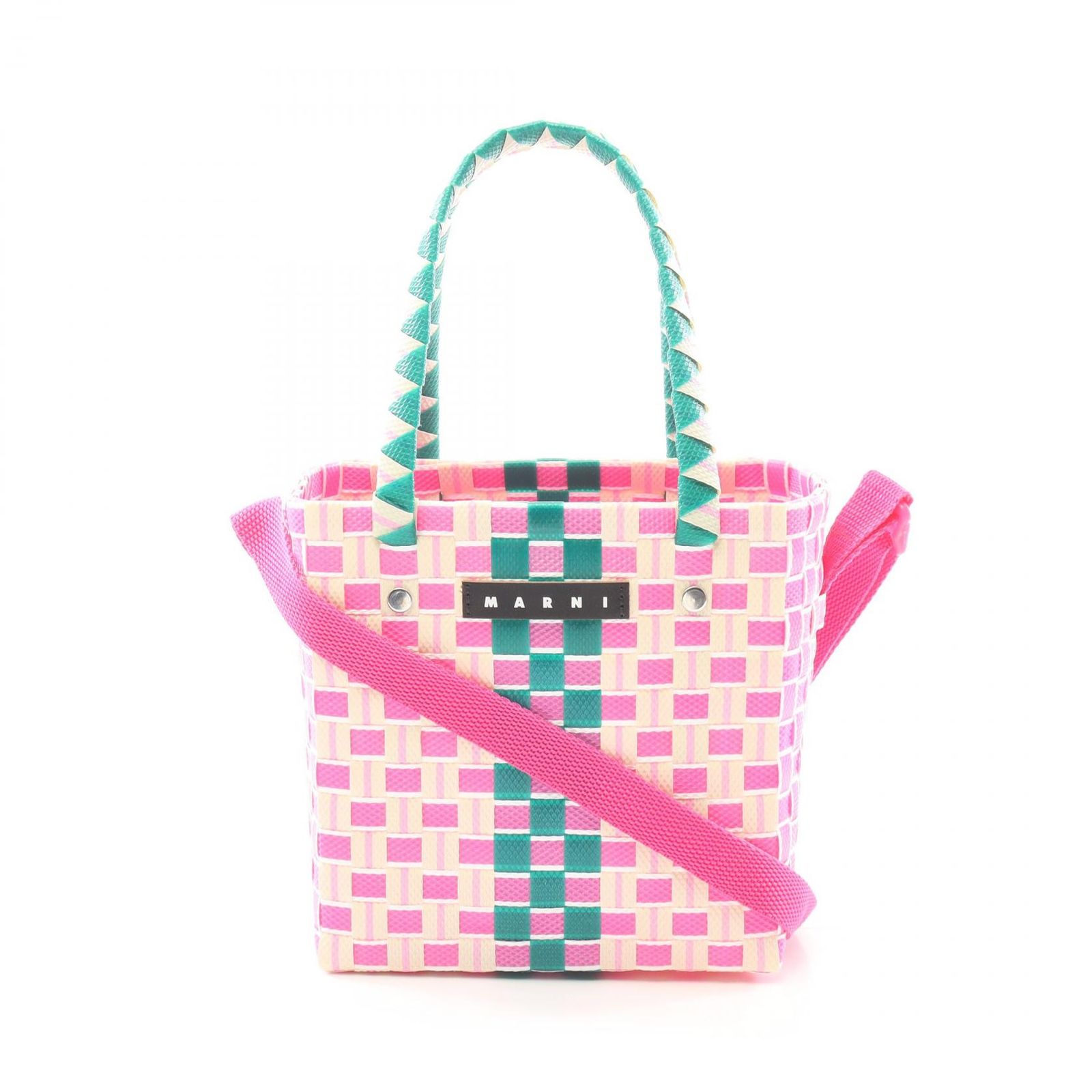 マルニ ウーブン ブランドオフ MARNI レザー ハンドバッグ 