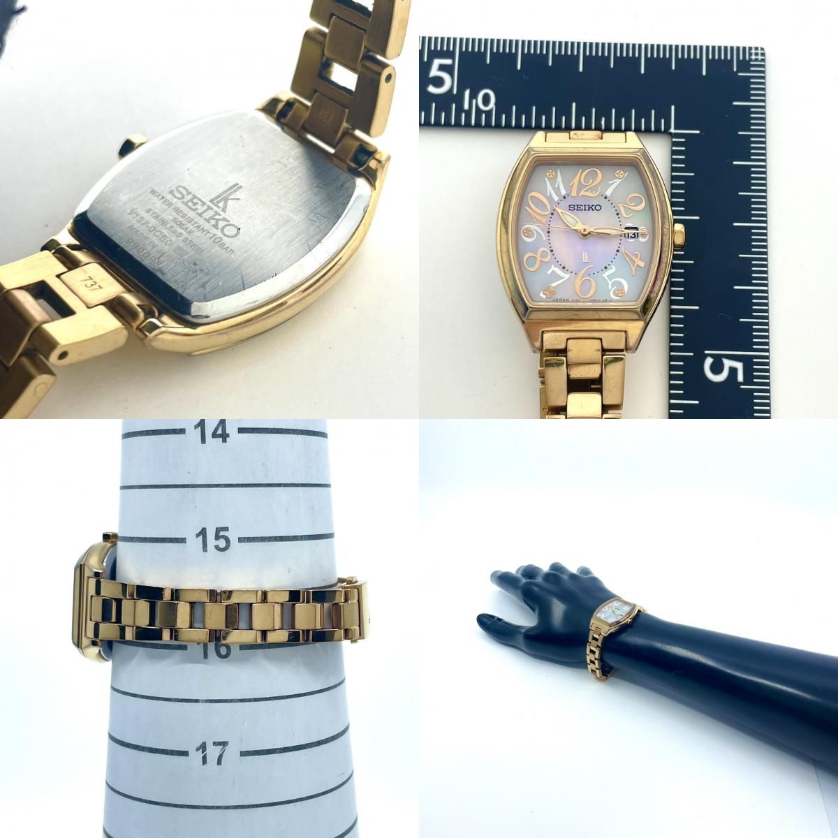 稼働/美品】セイコー ルキア 腕時計 V137-0CE0 レディース ソーラー  