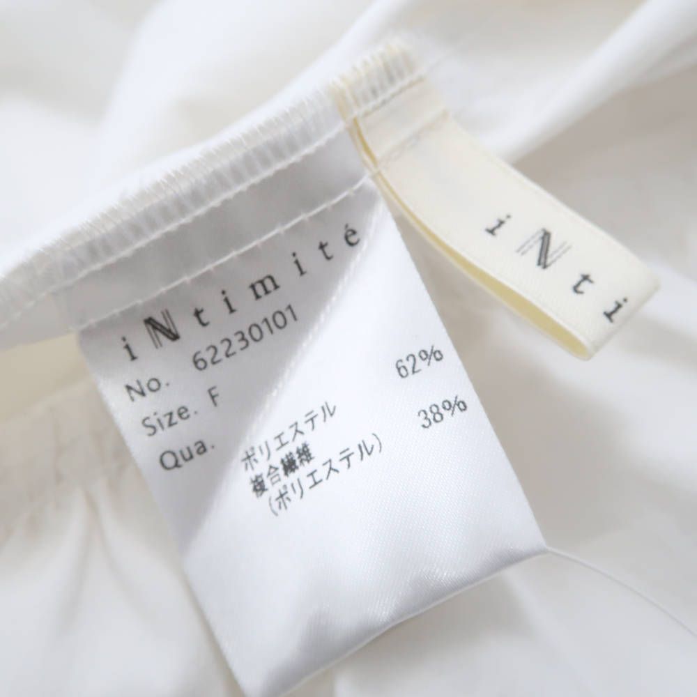 美品 iNtimite アンティミテ 62230101 シャツ F ポリエステル 長袖 プルオーバー パフスリーブ レディース AK295A37 美品 iNtimite アンティミテ 62230101 シャツ F ポリエステル