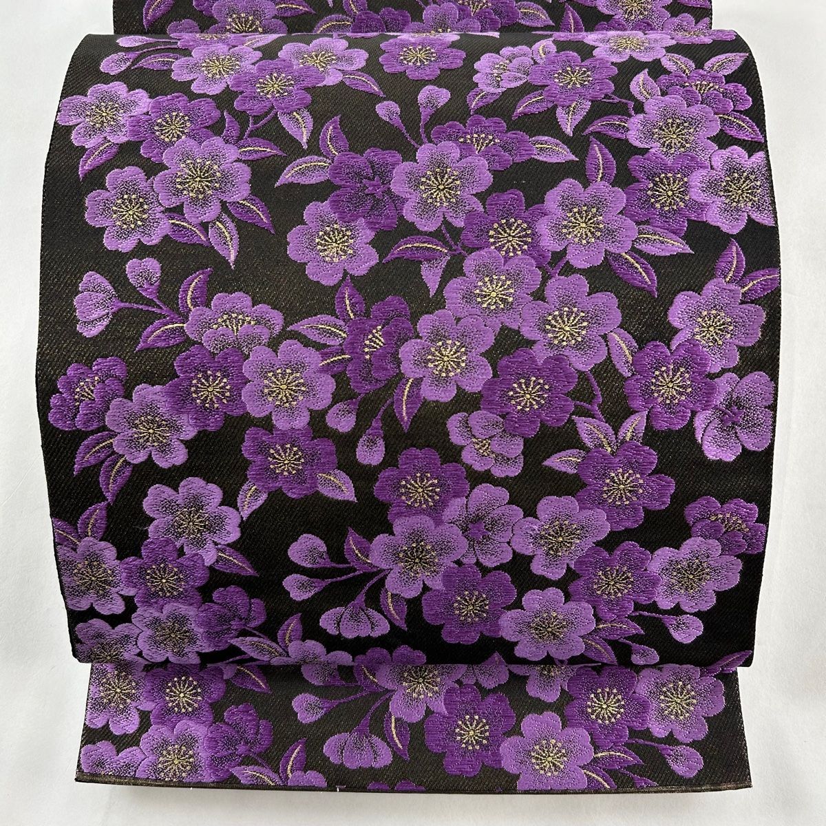 袋帯 美品 秀品 桜 金糸 箔 紫 六通 正絹 【中古】 - メルカリ