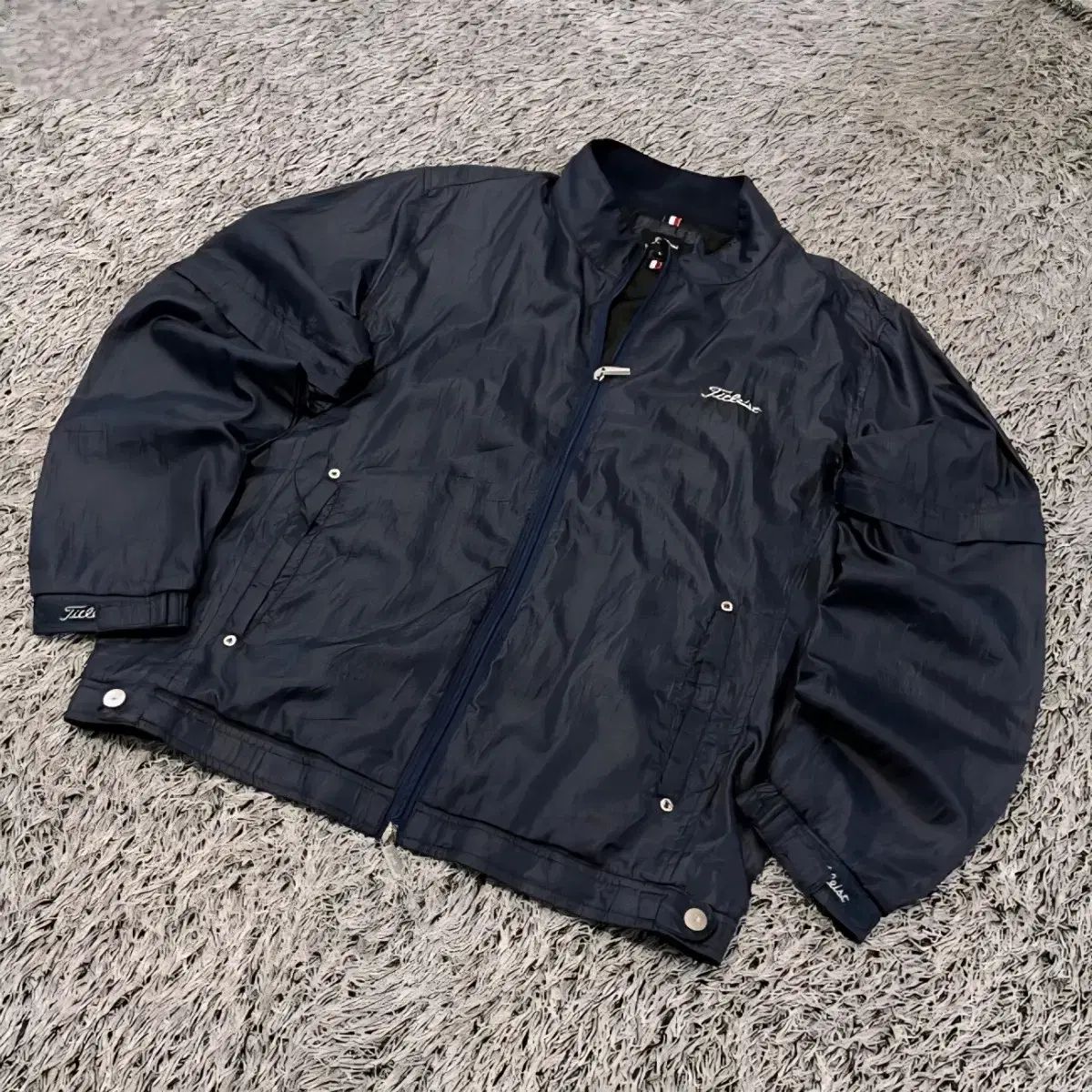 L Titleist タイトリスト ネイビー ゴルフ ウィンドブレーカー ジャケット