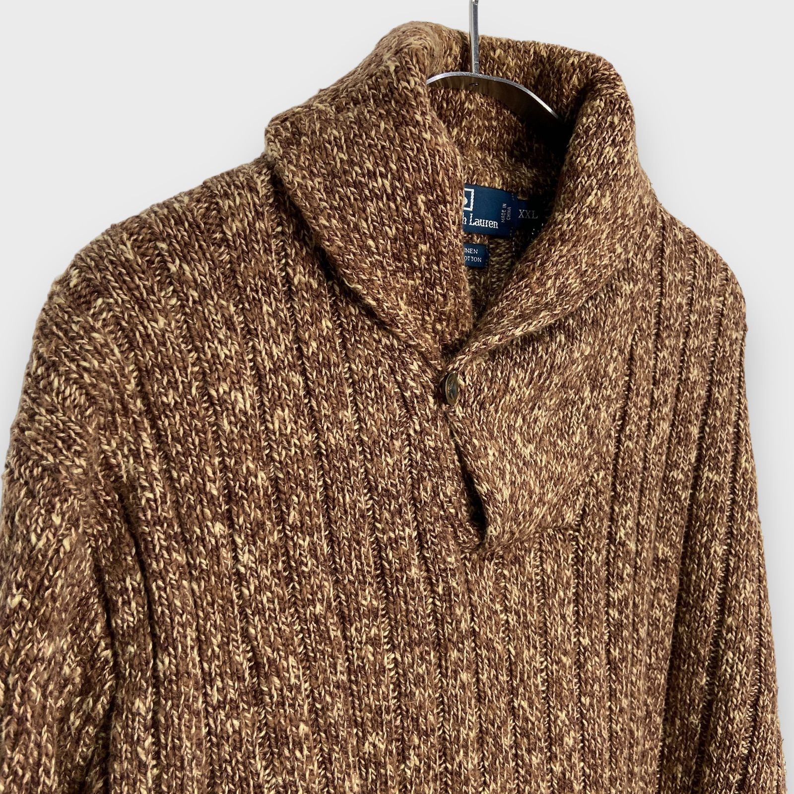 ラルフローレン 麻混セーター CHAPS RALPH LAUREN チャップス ラルフローレン L メンズ 男性