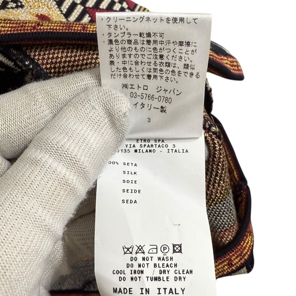タグ付✨️ETRO シルク ペイズリーニットテーラードジャケット 40 タグ付✨️ETRO シルク ペイズリーニットテーラードジャケット