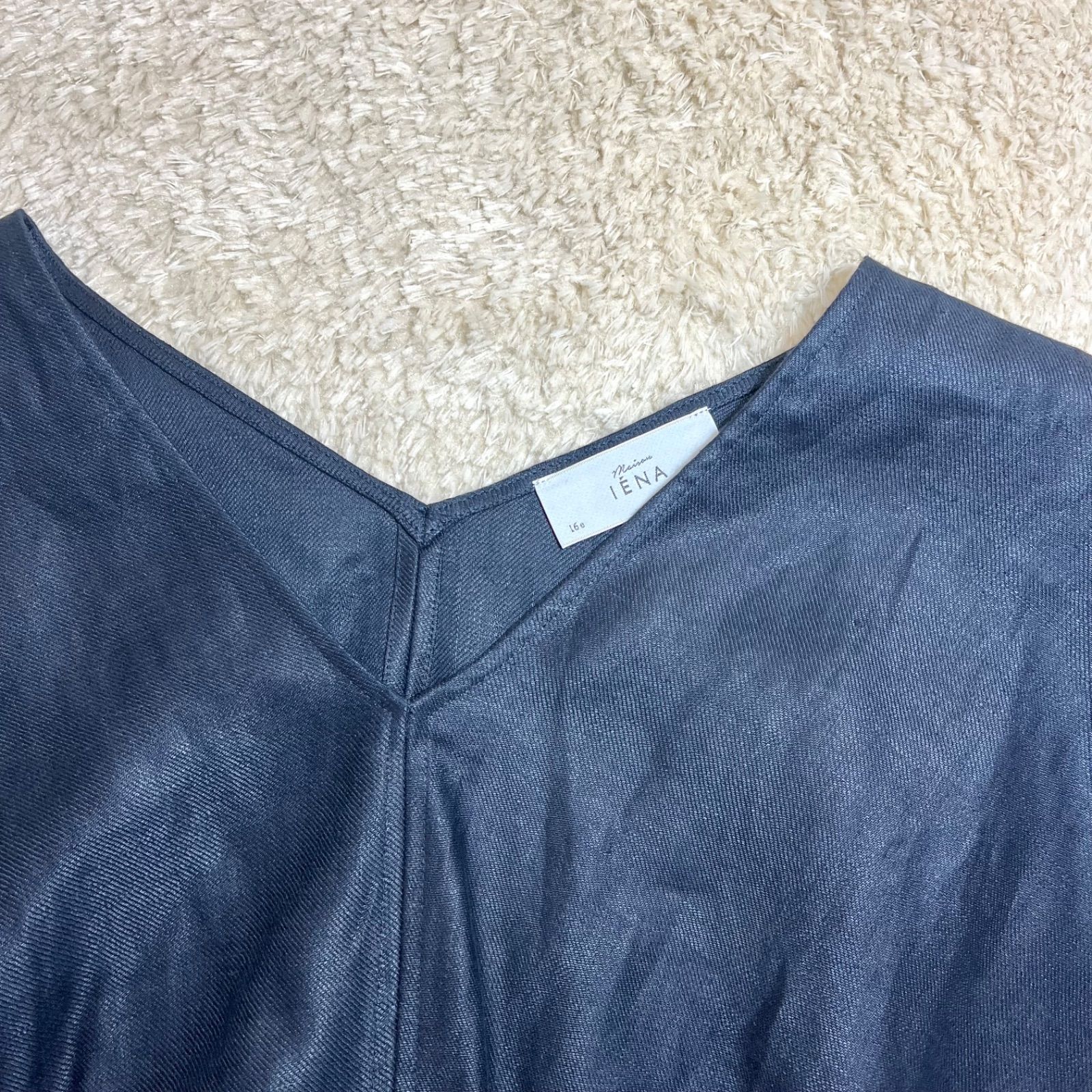 イエナIENA maison リネンフリンジワンピース マキシ丈 新品タグ付 IENA イエナ maison リネン フリンジワンピース