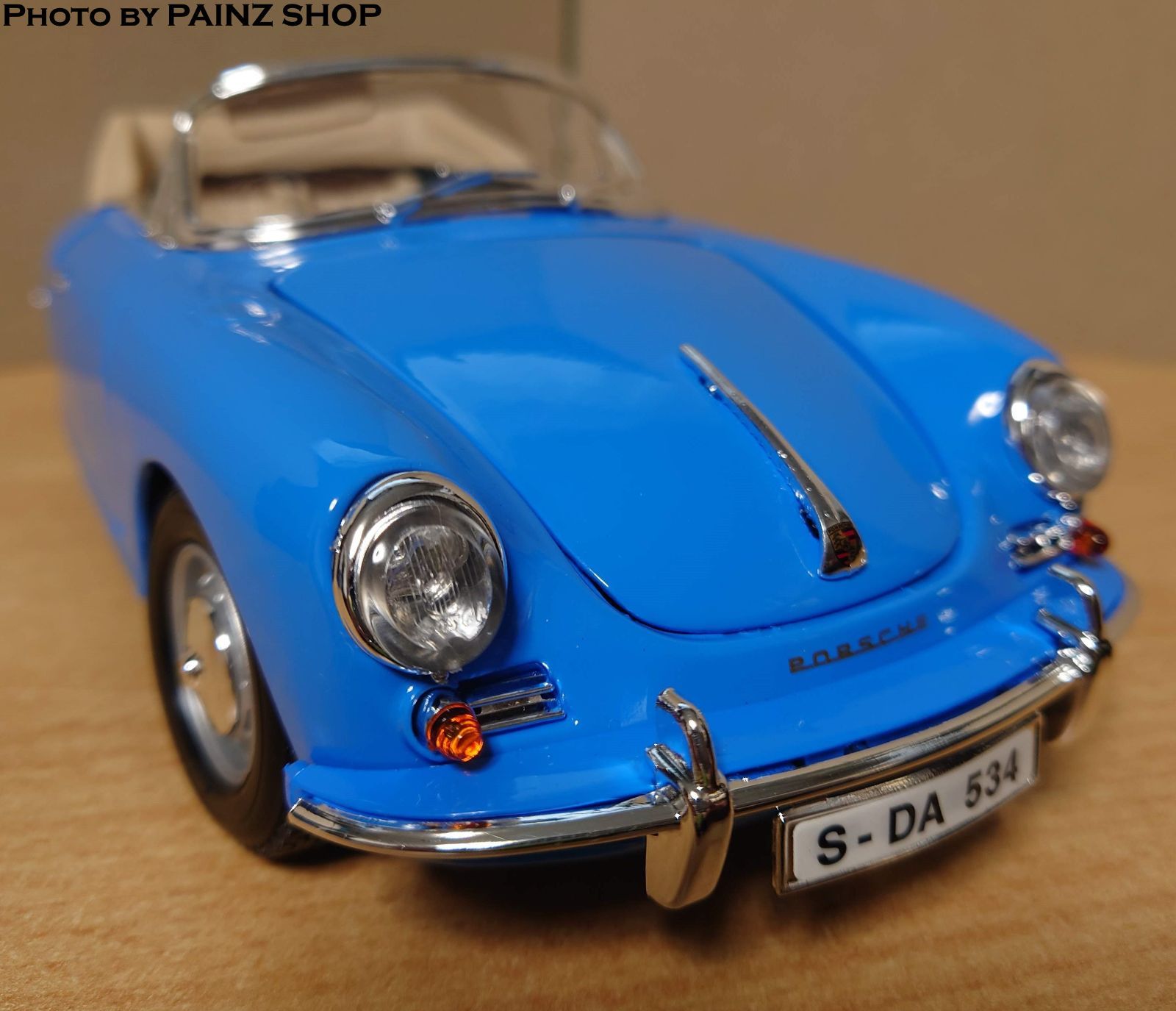 1/18 ポルシェ356B オープン ブルー PORSCHE 356B 1961 ブラーゴ