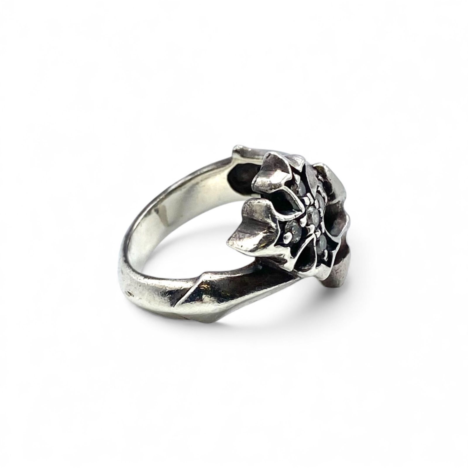 90s ELECTRIC COTTAGE シルバーリング サンダーデザイン 十字の意匠】クロス Silver 925 刻印 90s Vintage Design Ring