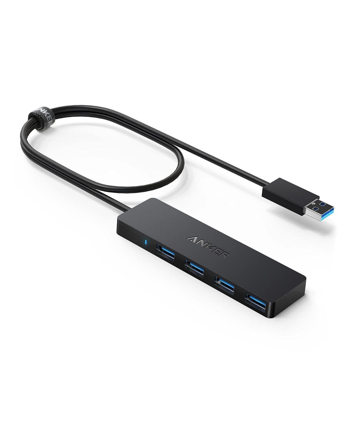 【人気商品】Anker USB3.0 ウルトラスリム 4ポートハブ USB ハブ 60cm ケーブル 5Gbps高速転送 バスパワー 軽量 コンパクト MacBook/iMac/Surface Pro 等 ノートPC 他対応 USBハブ テレワーク リモート 