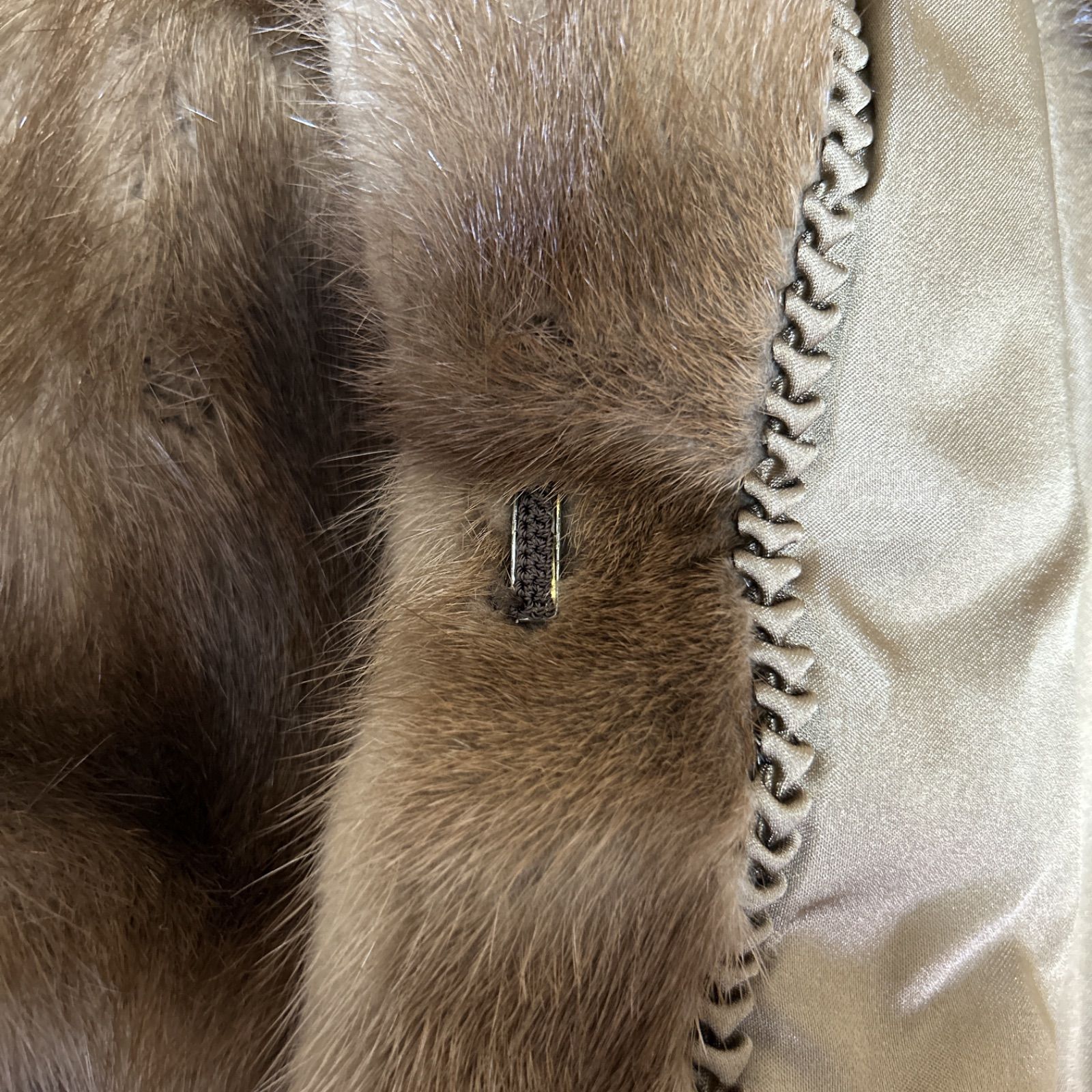 GOLDBANG 毛皮 キャメル 茶色 コート サガミンク 管理番号KKVRA108