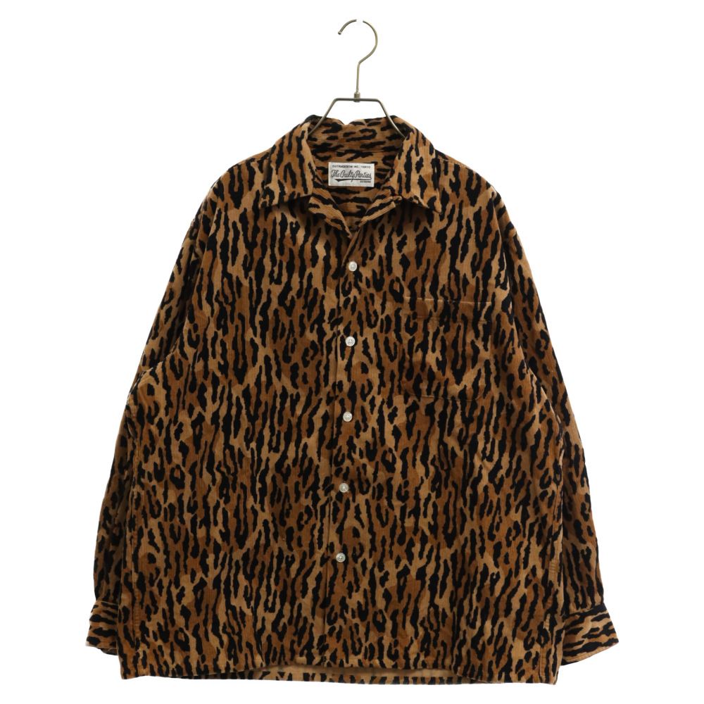 WACKO MARIA (ワコマリア) 21AW LEOPARD CORDUROY OPEN COLLAR SHIRT レオパードコーデュロイ オープンカラー長袖シャツ ブラウン 21FW-WMS-OC01 - メルカリ