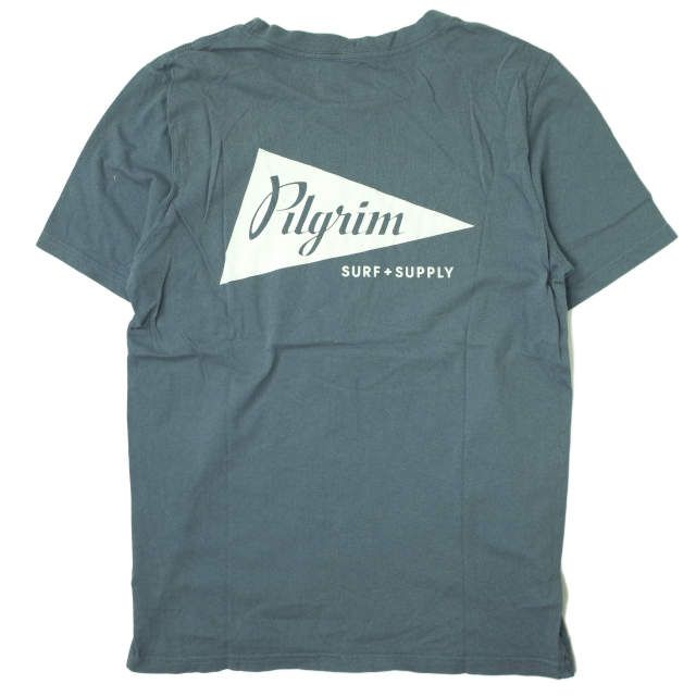 ピルグリム サーフ Pilgrim ペナント ロゴ ボックス Tシャツ S 白