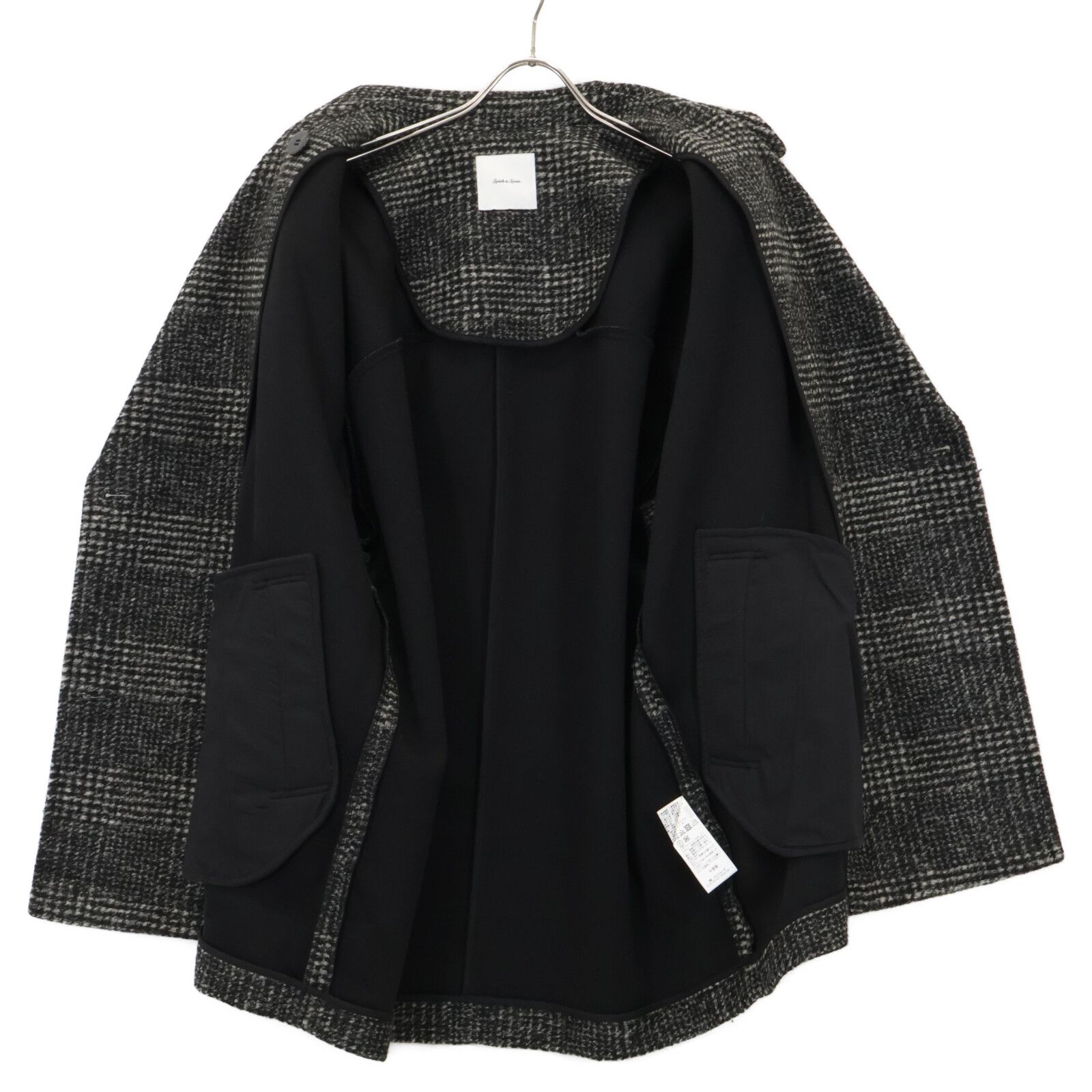 Spick&Span スピック＆スパン 24AW ブラック Wスライバーチェック