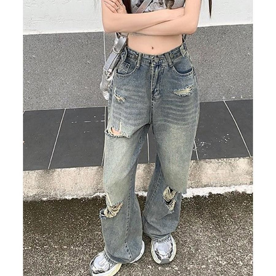 ダメージデニムパンツ