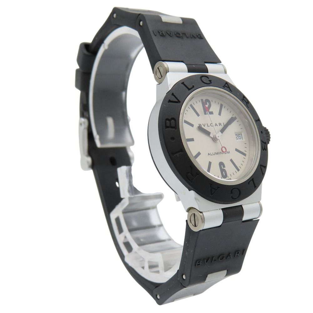 美品 ブルガリ アルミニウム デイト AL29TA クオーツ 腕時計 アルミ  