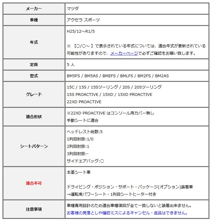 Clazzio クラッツィオ シートカバー ストリームステッチ アクセラ スポーツ BM5FS BM5AS BMEFS BMLFS BM2FS BM2AS H25|12～R1|5 EZ-0704