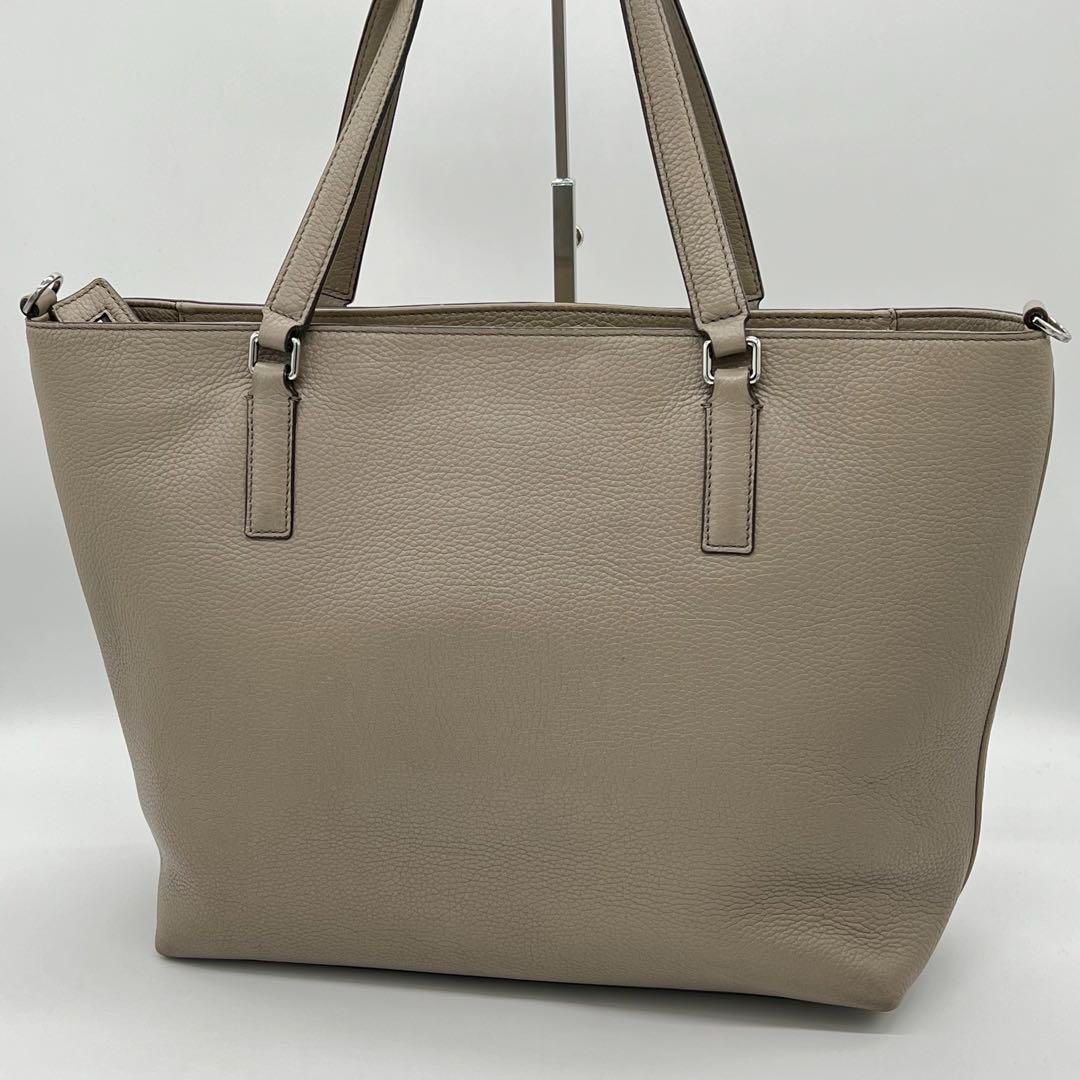 TORY BURCH グレー レザー ビジネスバッグ 美品】ToryBurch ビジネスバッグブリーフケース タッセル グレー