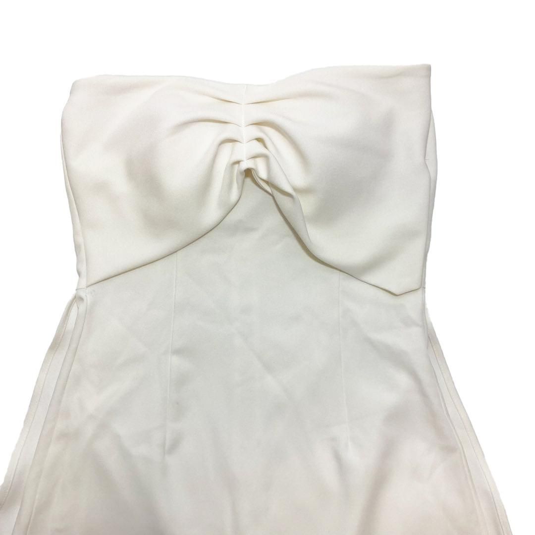 RANS ランズ フィッシュテールドレス 前ミニ ロング リボン ホワイト Sのみ即納][instock]【RANS】ミニ/ドレス/ワンピース/ホワイト