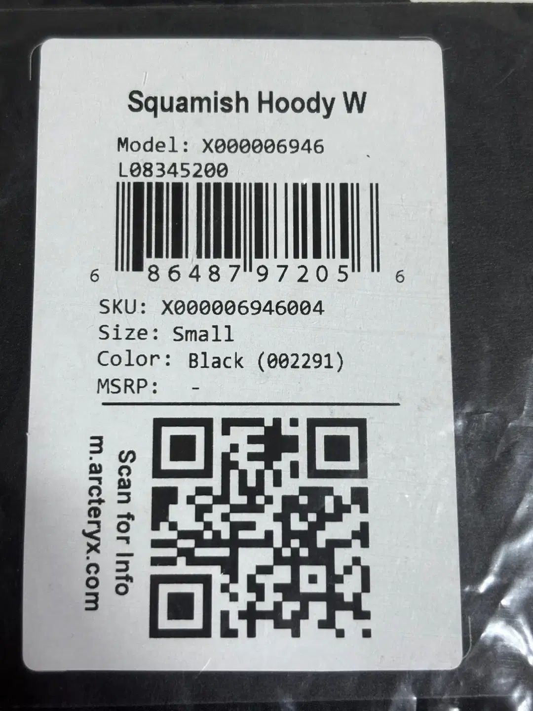 S FW25 ARC TERYX アークテリクス スコーミッシュ レディース フード 黒 GULLKHAN_COM