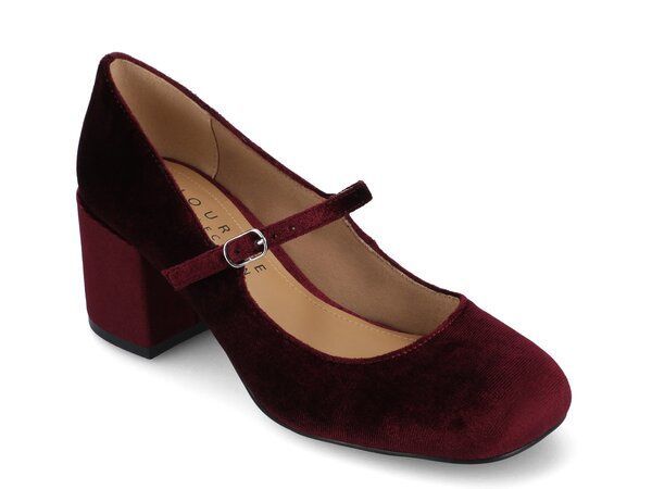 【送料無料】 ジュルネ コレクション レディース パンプス シューズ Okenna Mary Jane Pump Maroon Suede
