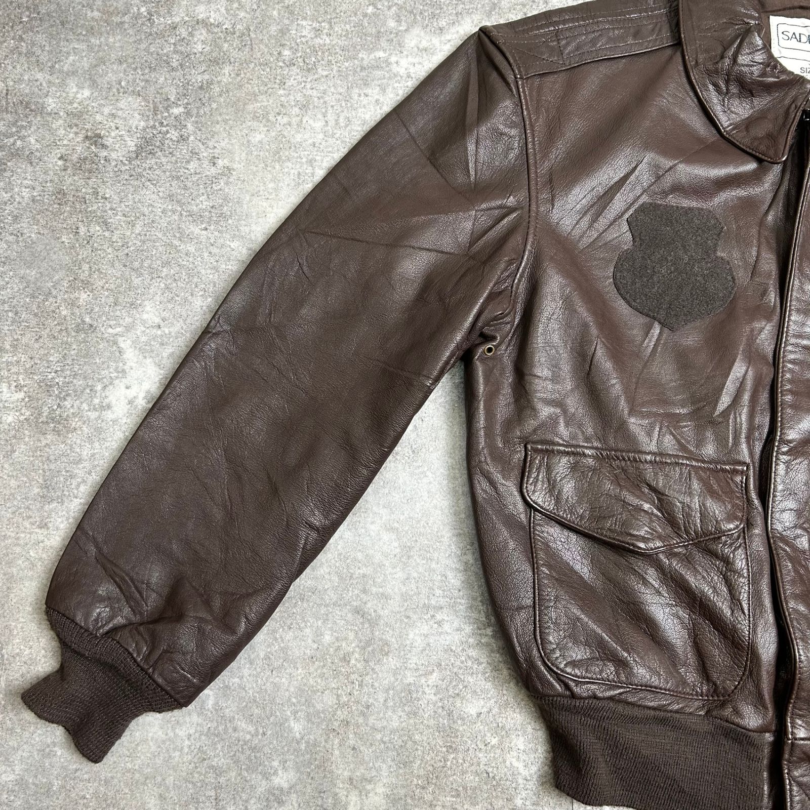 80's 80s SADDLERY USA製 A-2 レザージャケット サドゥラリィ