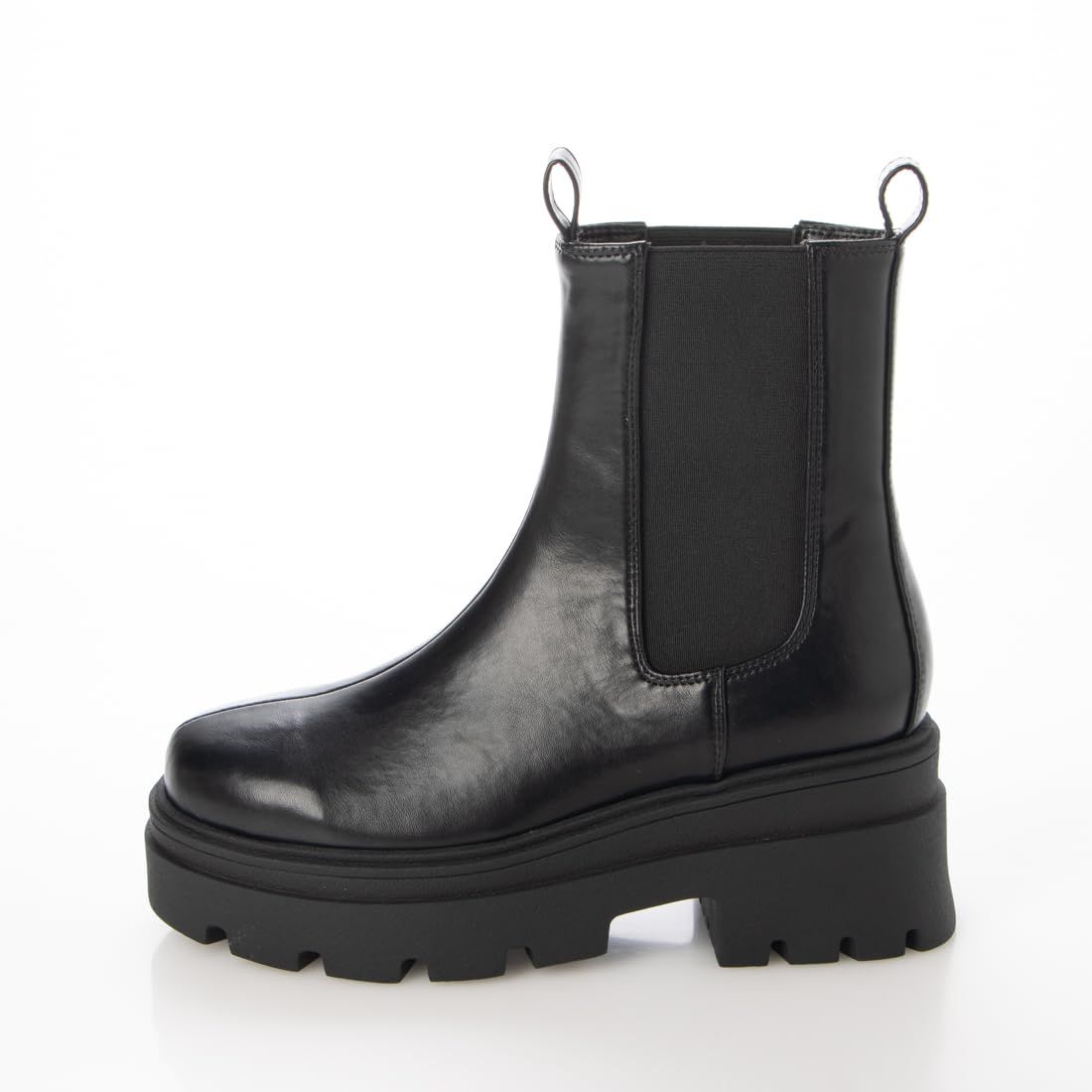 イーボル ファッションブーツ 2段ｿｰﾙ厚底ｻｲﾄﾞｺﾞｱﾌﾞｰﾂ BL L