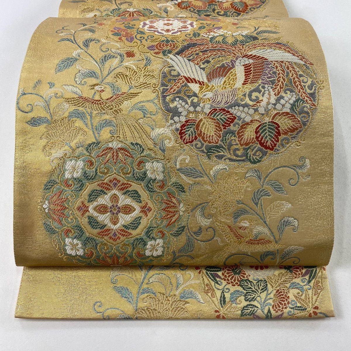 袋帯 秀品 鳳凰 華文 金糸 箔 金色 六通 正絹 【中古】 - メルカリ