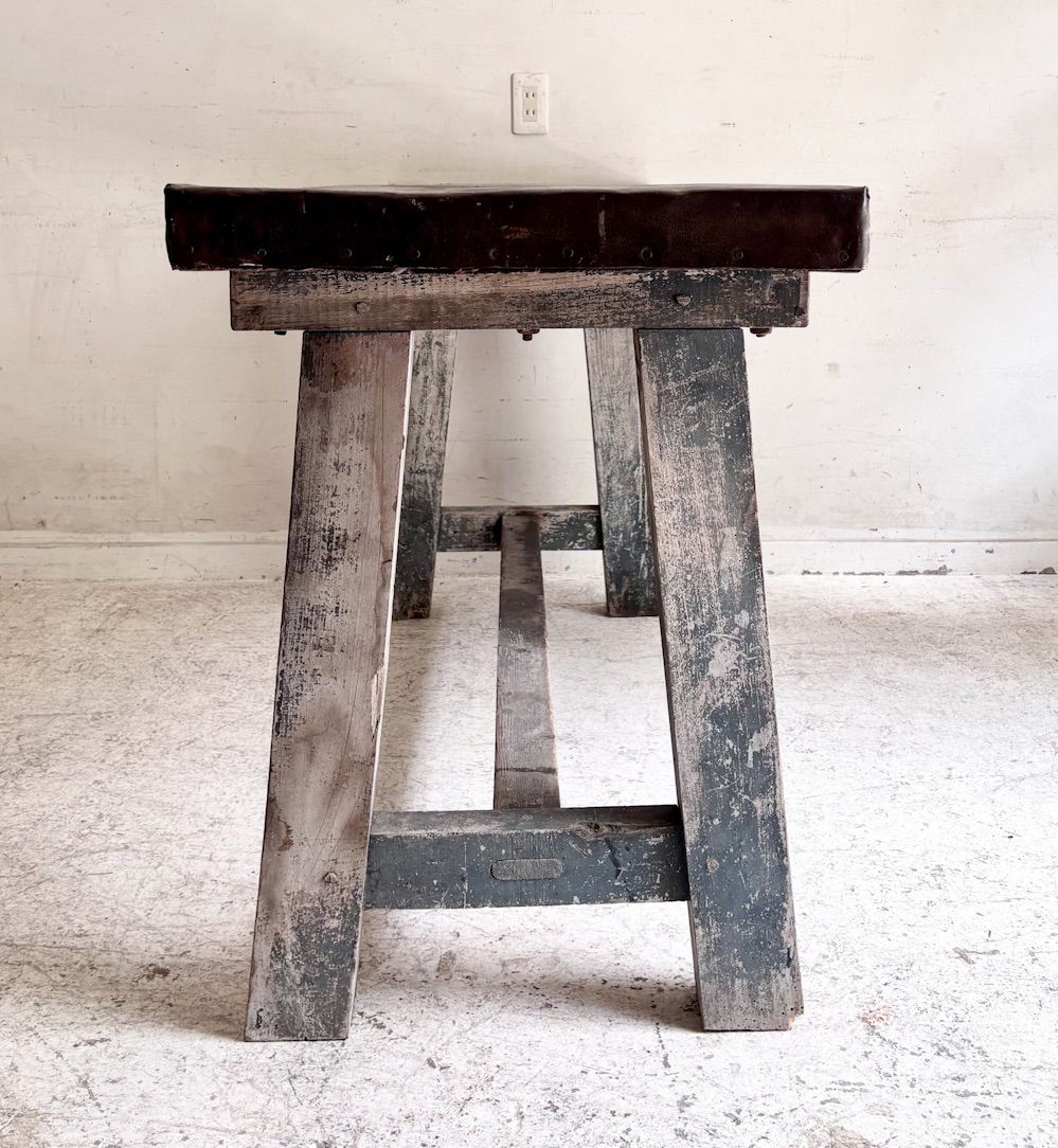 アンティーク家具　テーブル　飾棚　店舗什器　業務用 Work Table / ワーク テーブル 〈作業台・デスク・店舗什器