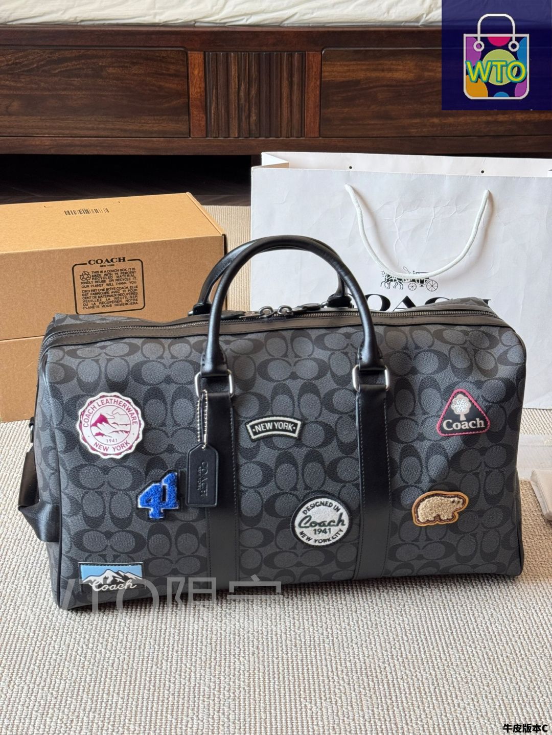 今日特価】Coach コーチ メンズトラベルバッグ シグネチャーC