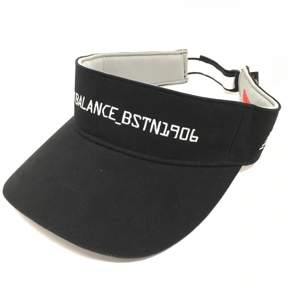 ニューバランスゴルフ サンバイザー 黒×白 ロゴ刺しゅう  FR ゴルフウェア New Balance