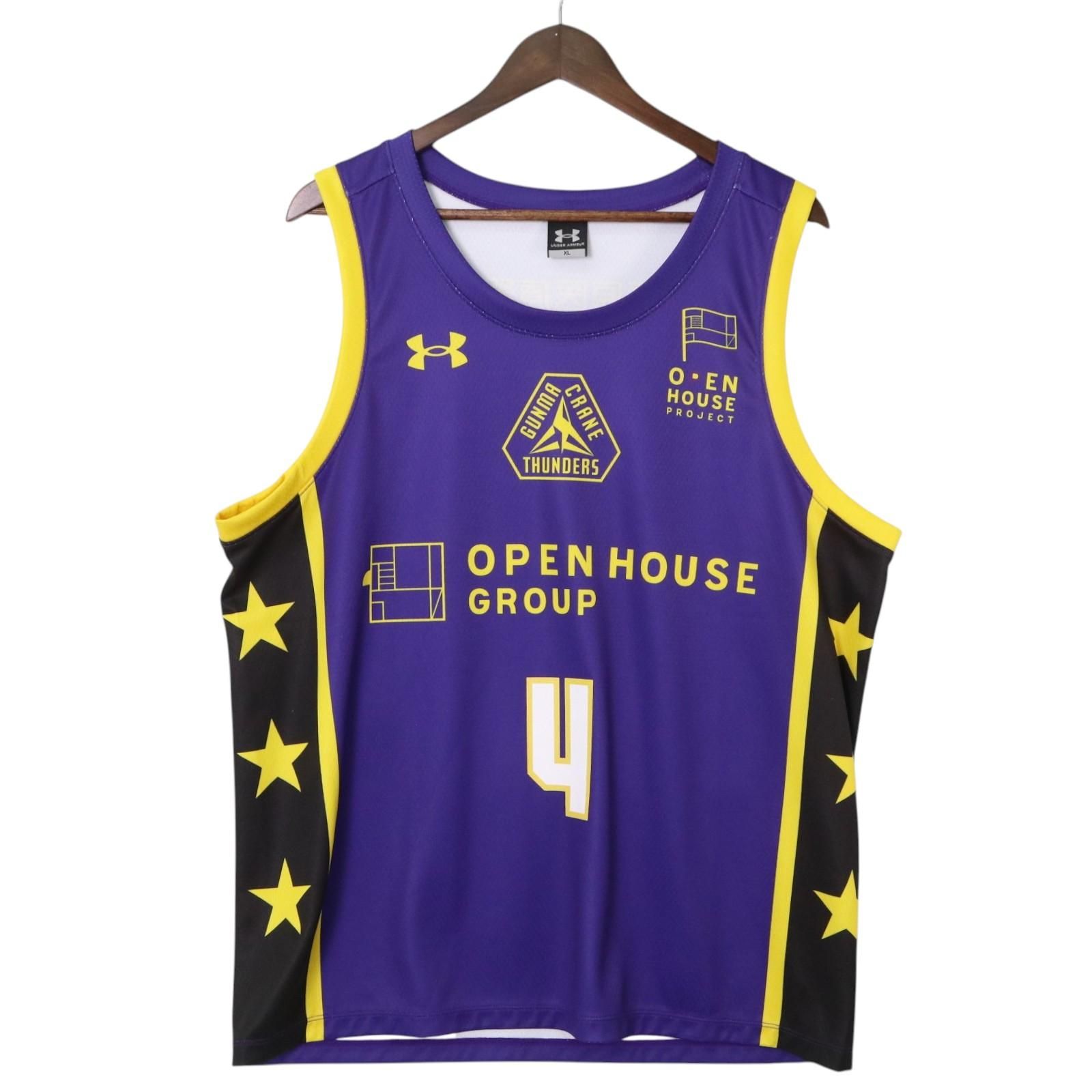 UA UNDER ARMOUR|アンダーアーマー 群馬クレインサンダーズ ユニフォーム パープル 4 トレイ ジョーンズ RM1224-008 229