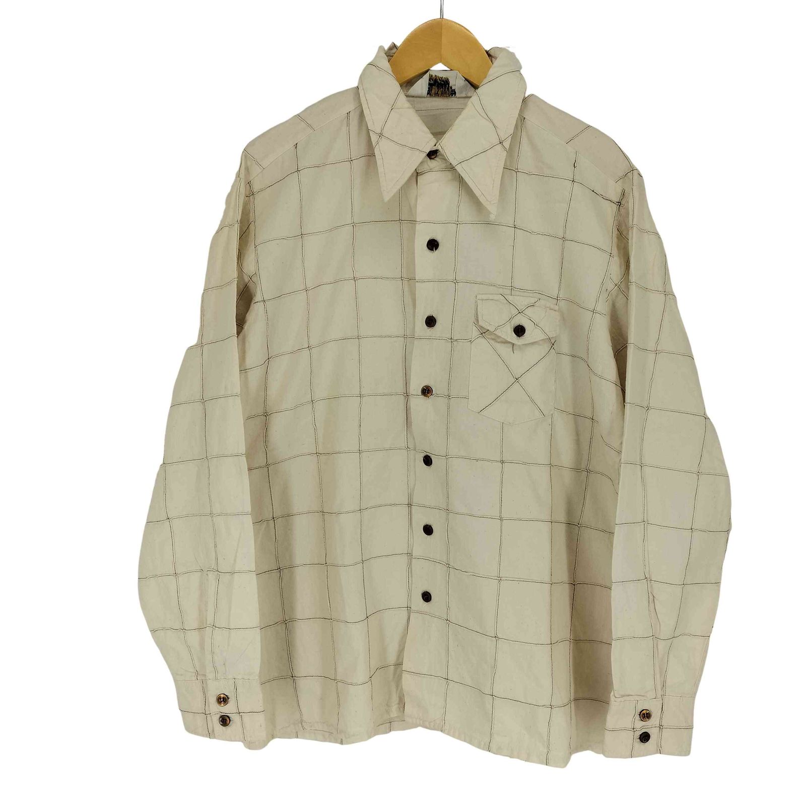 ユーズドフルギ USED古着 {{Contini}} パッチワークL/Sシャツ メンズ JPN：XL 