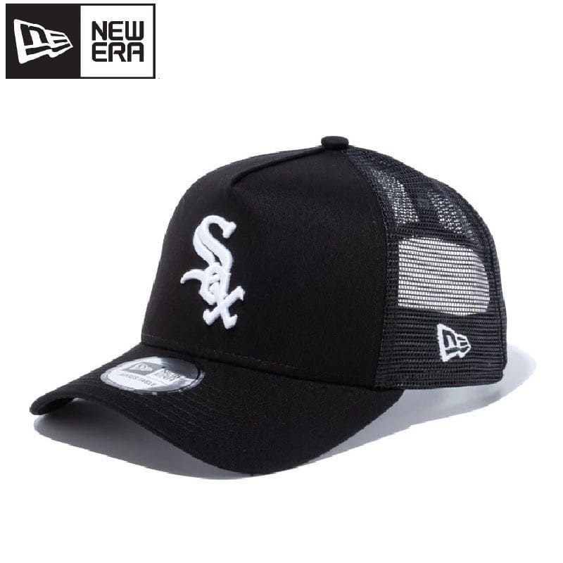 新品 NEWERA ニューエラ 9FORTY シカゴ ホワイトソックス SOX MLB メッシュ キャップ CAP 帽子 ベースボール 野球 メンズ レディース ユニセックス アジャスター 黒 ブラック 12746929