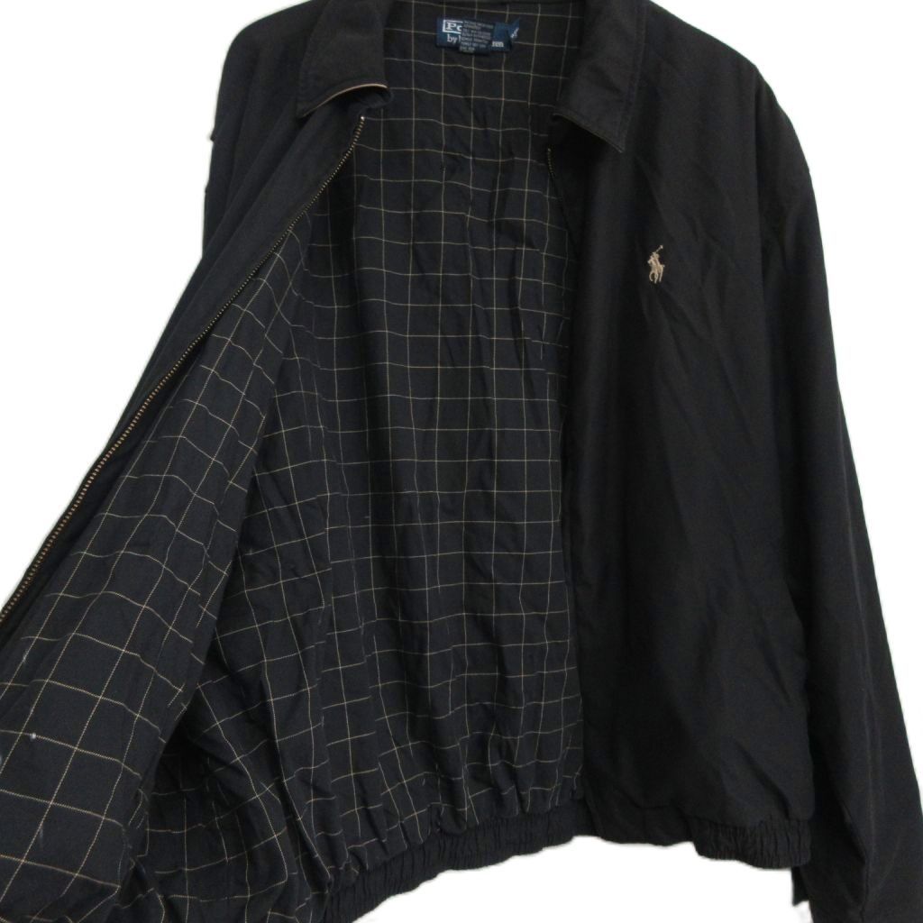 【希少ブラック】90s ラルフローレン スイングトップ 裏地チェック 短丈M 9dec3db2b29a0f85567a32f1e3ae23